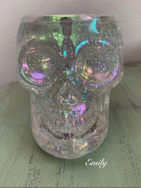 NEW Bath & Body Works WATER Light-up GLOBE SKULL Candle Holder